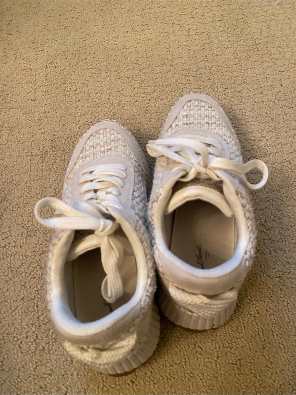 Universal Thread Women's Cream Woven Platform Sneakers - Picture 3 of 3